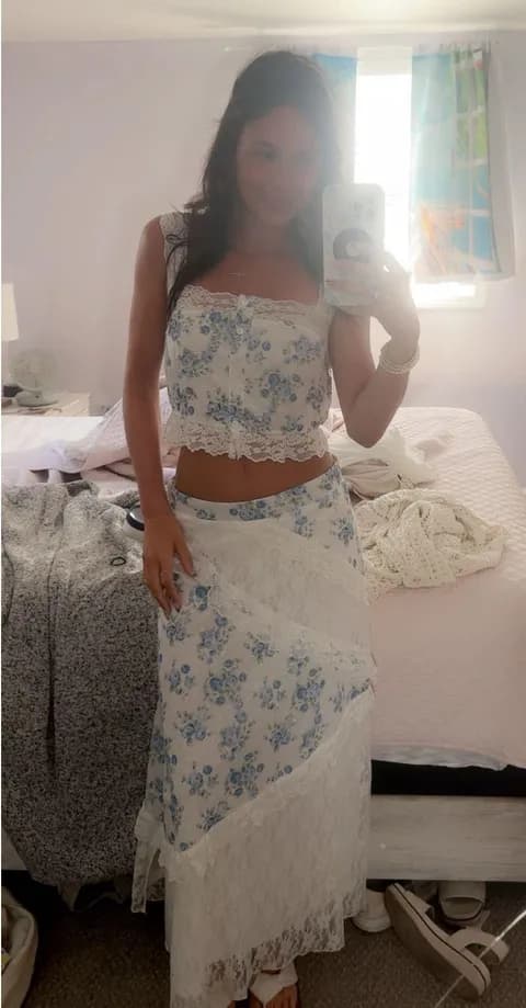 Altar'd State Set Two-Piece Skirt Floral