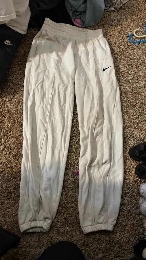 Nike white sweatpants