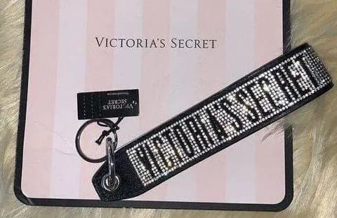 VICTORIA'S SECRET
Rhinestone Logo Wristlet Keychain Strap