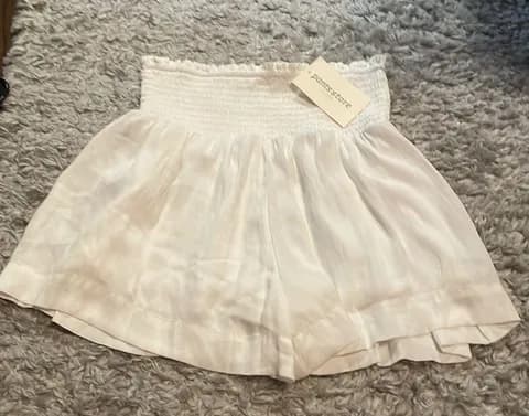 White Flowy Shorts