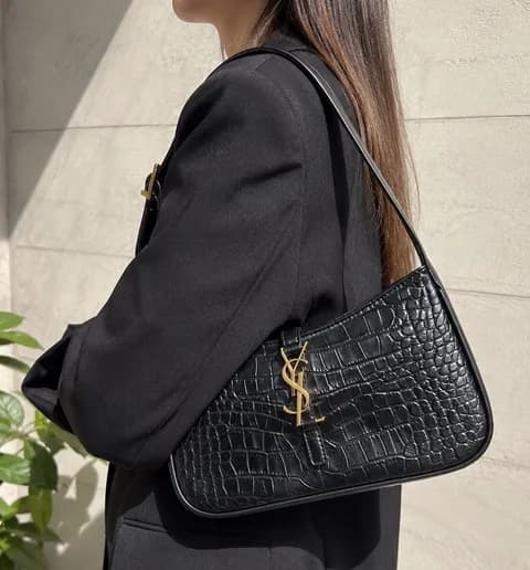 Black crocodile Leather Purse