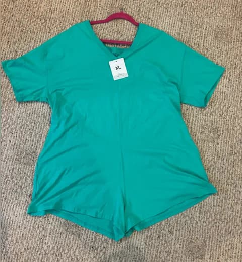 NWT Teal Women's Athletic Romper XL