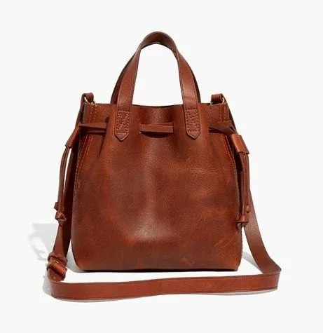 Madewell The Small Drawstring Transport Crossbody English Saddle