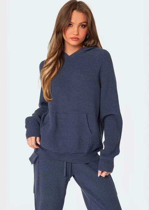 Navy Sweater Hoodie NWOT!!