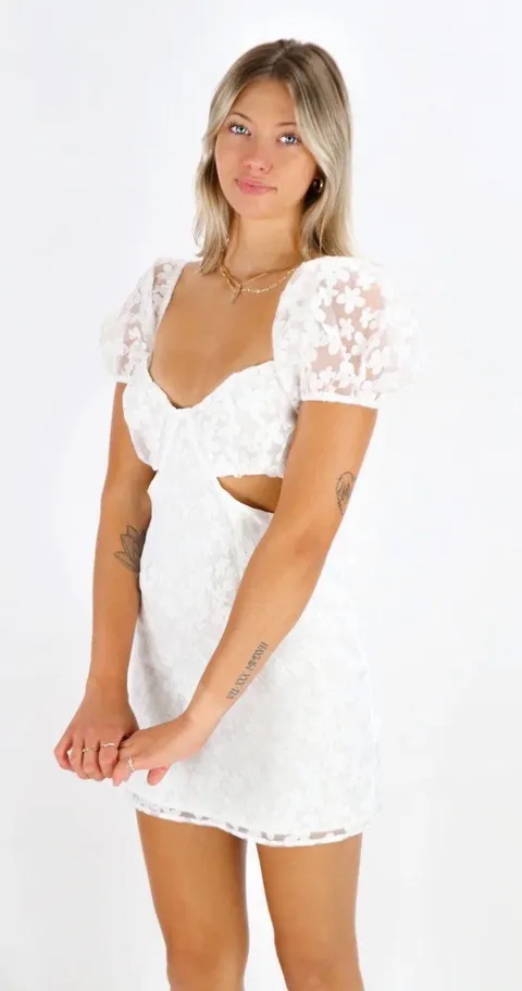 White floral dress
