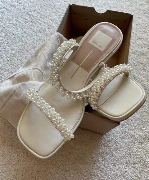 Dolce Vita Pearl Snakeskin Sandals