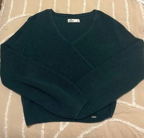 green sweater