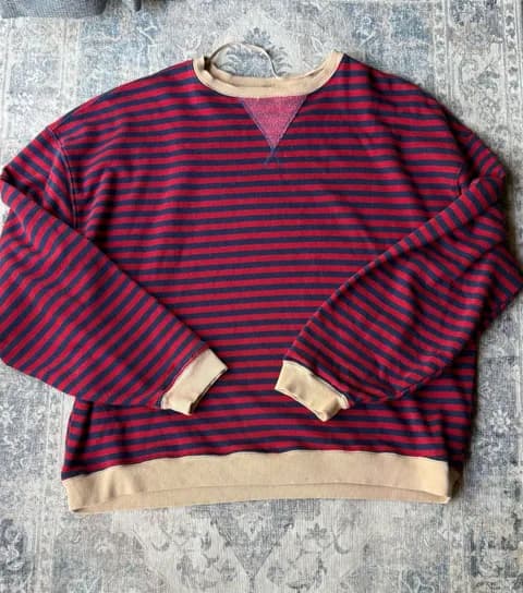 Free People Striped Crewneck