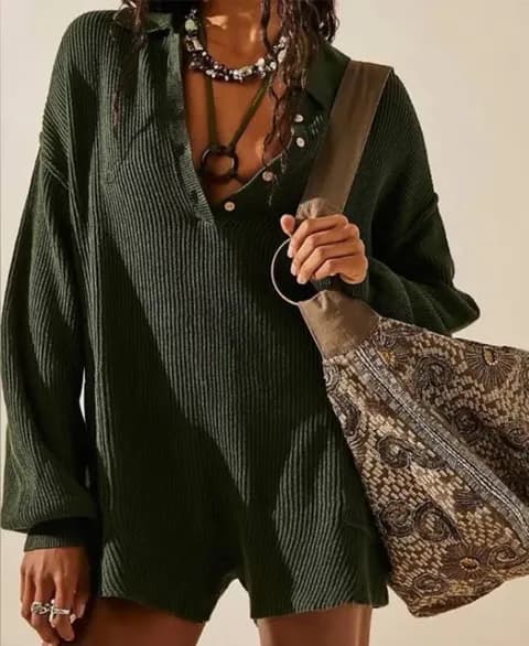Free People Picnic Sweater Romper size M