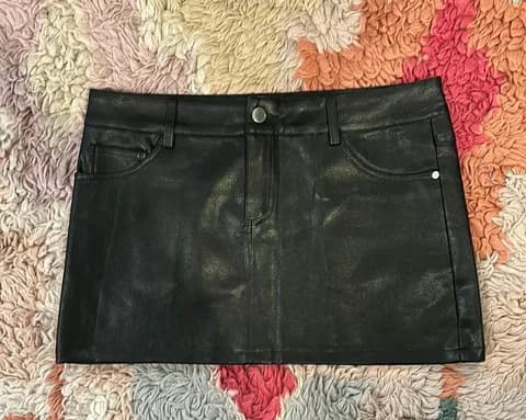 Black Leather Skirt
