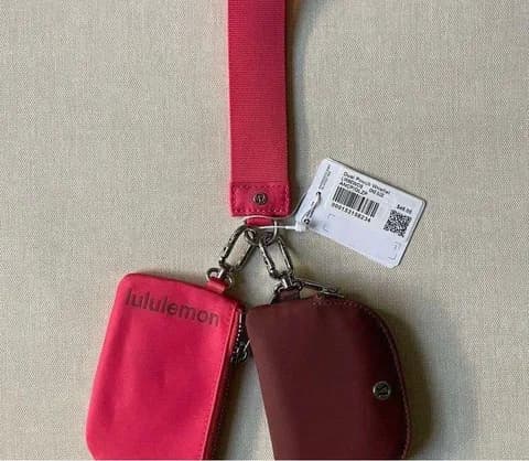 Lululemon Dual Pouch Wristlet - Ancient Copper/Glaze Pink