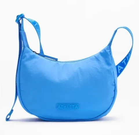 New Athleta All About Mini Crescent Bag Cornflower Blue