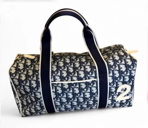DIOR/ChristianDior Trotteur - Light gray Navy Blue PVC Patent Leather