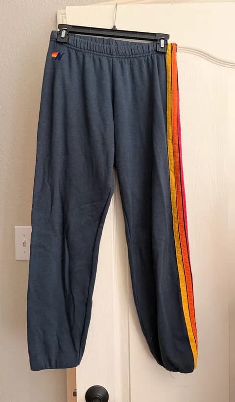 Aviator Nation Sweatpants 5 Stripe Heather Grey