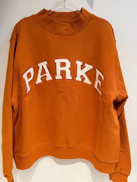 Parke Back to School Varsity Mockneck – Amber & White – L/XL – NWT