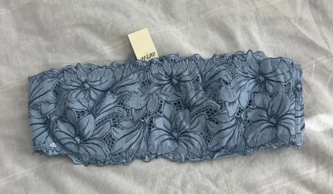 aerie blue lace strapless bra