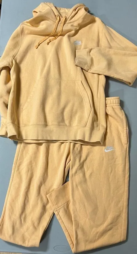 ‘Orange Chalk’ Fleece Hoodie and Joggers Pants Sweatsuit Matching Set 🤍