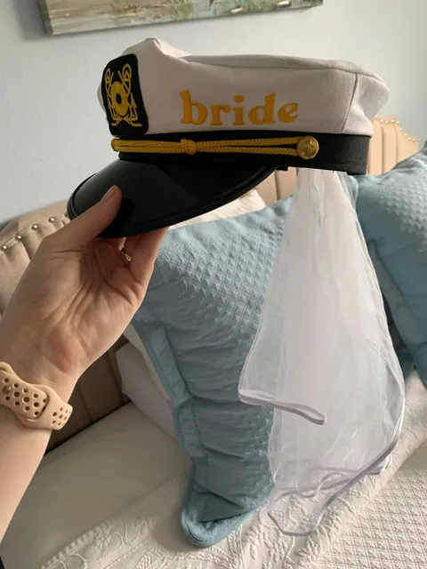 Bride Captain Hat (with veil) White Size undefined