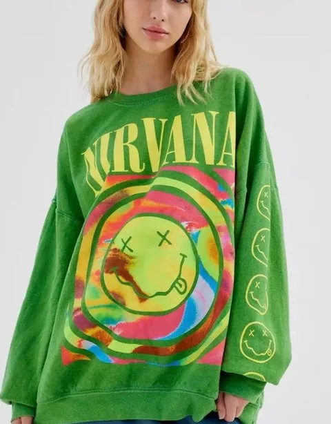 Green Urban Outfitter Nirvana Sweatshirt