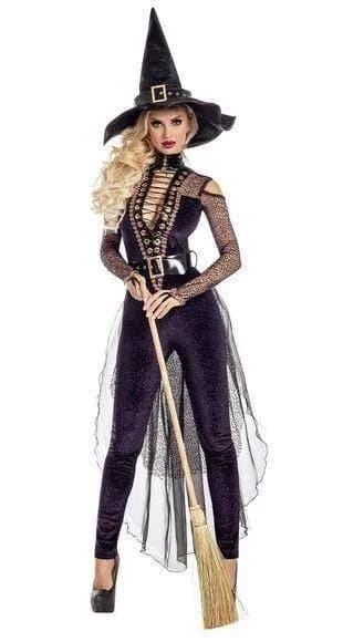 NEW Party King The Witch is Back Sexy Midnight Witch Costume Size Small Purple