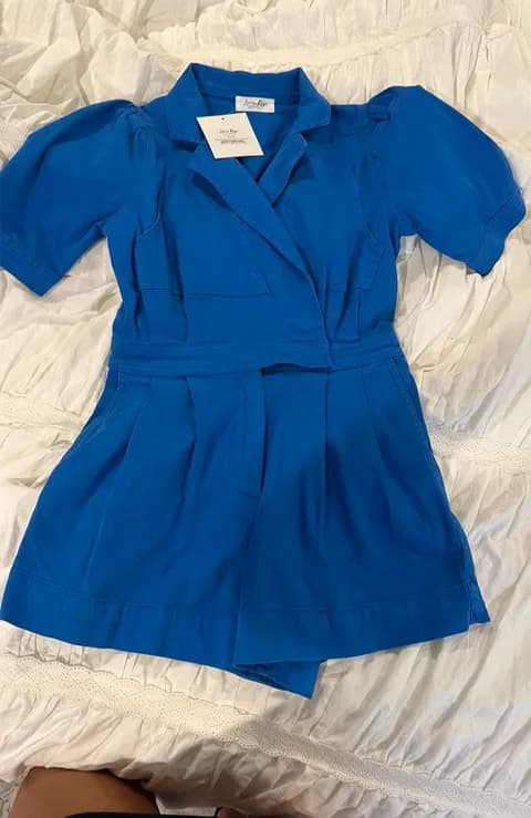 game day denim romper