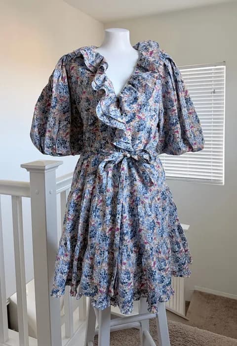 Lauren Ralph Lauren Floral Ruffle Tiered Dress Size 14