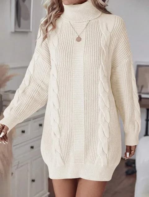 Sweater Dress White Size M