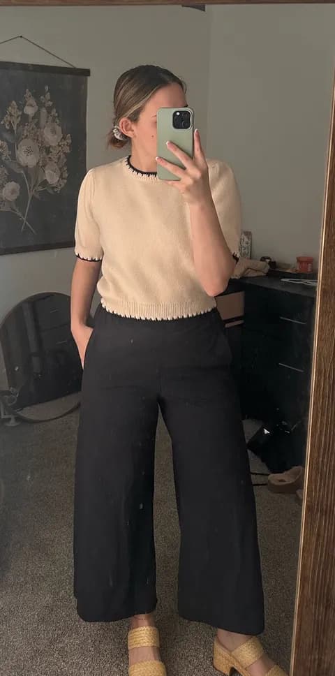 Business attire sweater shirt Tan Size M