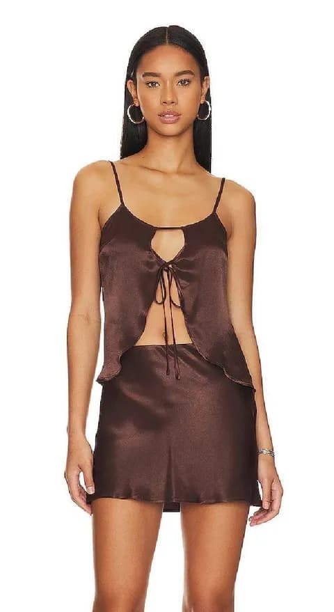 Brown Mini Skirt