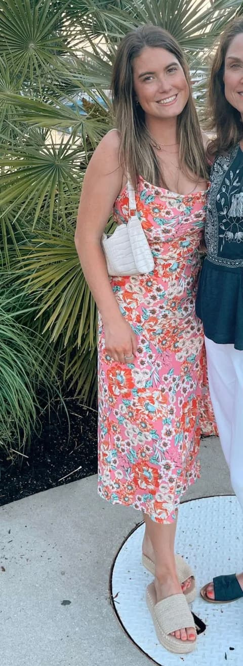 pink floral maxi dress Size M
