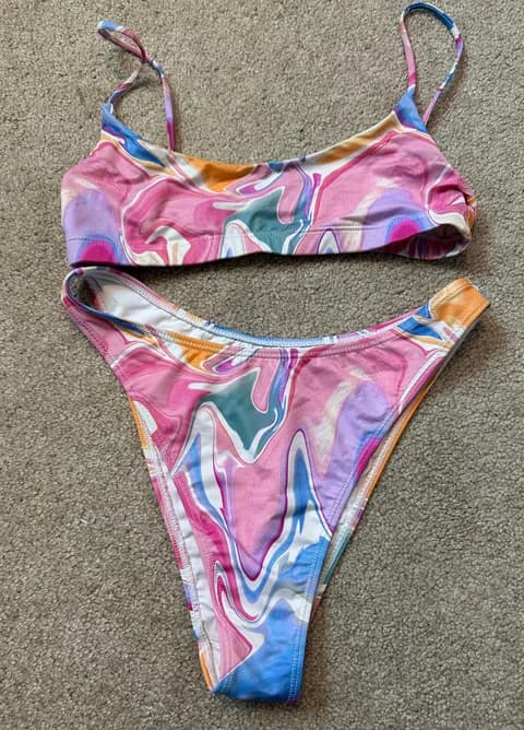 High Waisted Tie Dye Bikini LA Hearts