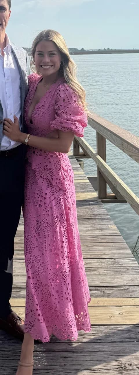 Scalloped Palm Dress