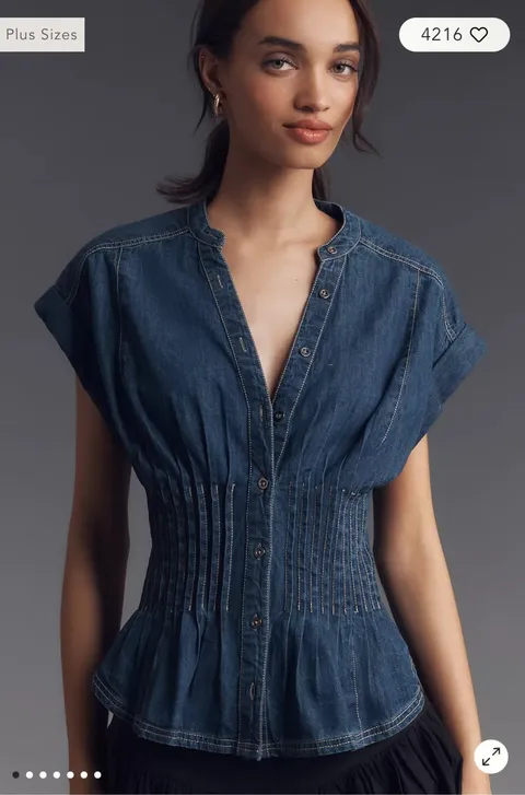 Pilcro Anthropologie denim top NWT