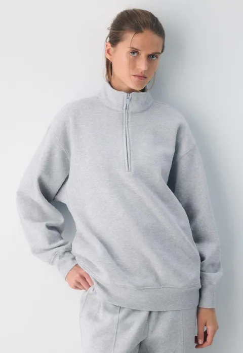 Aritzia Cozy Sweatfleece Boyfriend 1/2 Zip Sweatshirt