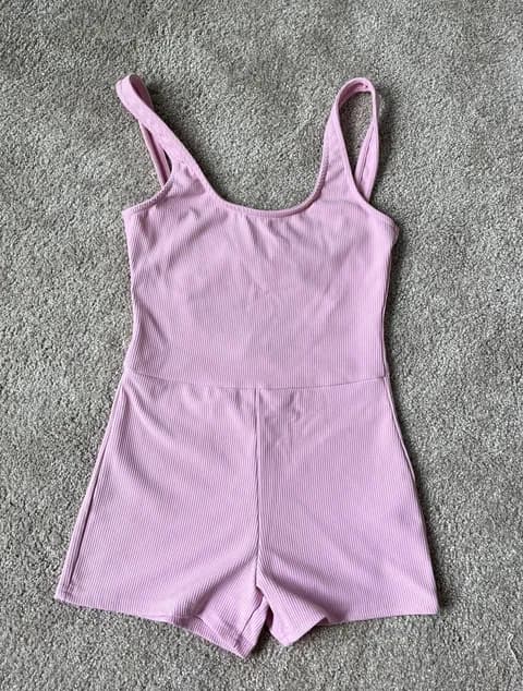 Drea Open Back Ribbed Romper