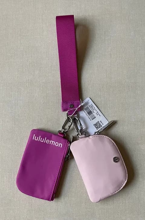 Lululemon Dual Pouch Wristlet - Pow Pink Tone/Flush Pink