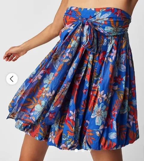 Free People Mai Tai Blue strapless dress