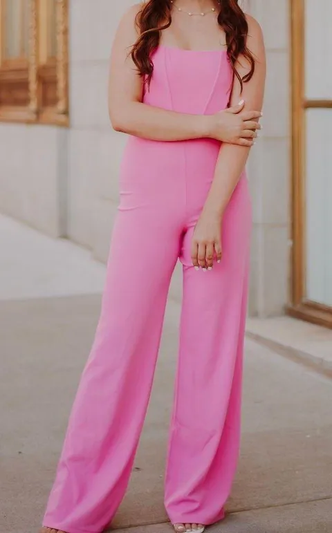 pink jumpsuit