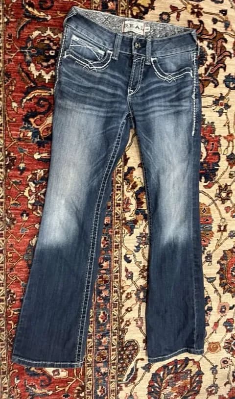 Ariat Real Denim Women's Mid Rise Boot Cut Blue Jeans Size 29 Regular
