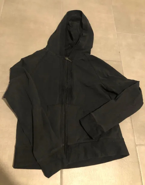 Black Zip Up Hoodie Size M