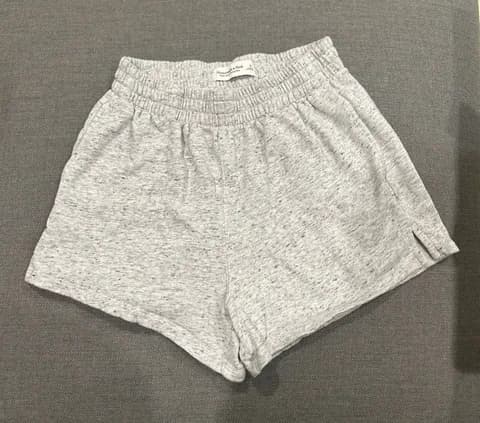 Gray Women's Shorts - Abercrombie Soft AF