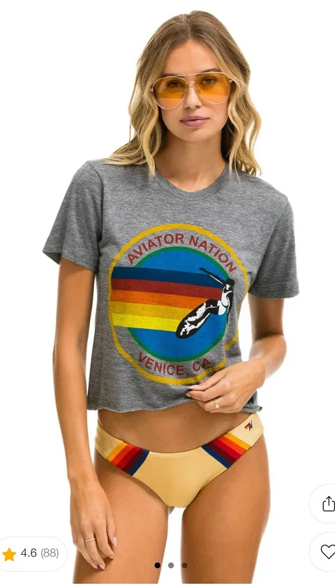 Aviator Nation Boyfriend Tee Logo