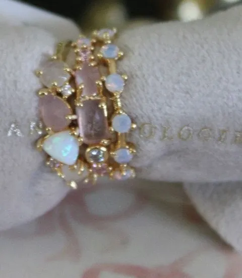 Anthropologie October Birthstone Ring Set Size 5 NWT | 14K Gold