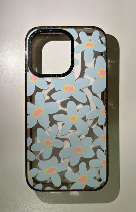 sixties Blue bold floral Impact Case MagSafe Compatible iPhone 13 Pro Frost $52.00