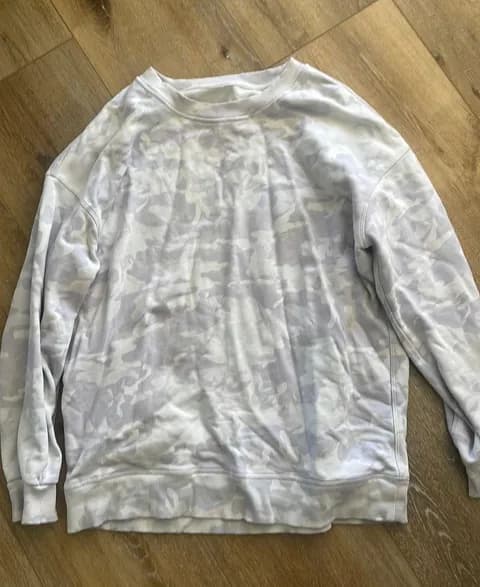 Lululemon white camo sweatshirt