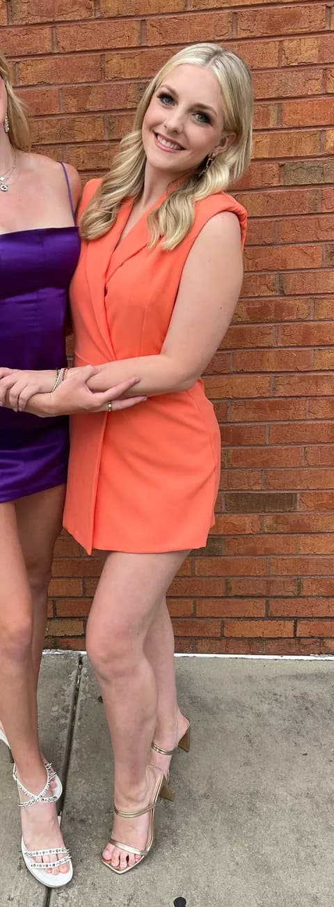 Orange Blazer Romper