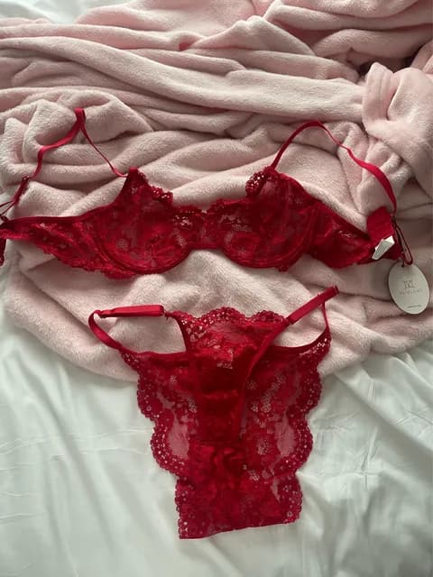 Lingerie Set Red Size XS