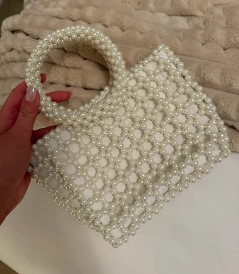 Pearl bridal purse