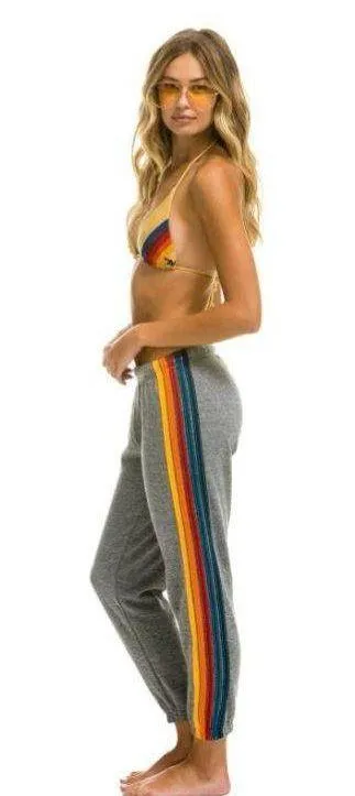5-Stripe Sweatpants Heather Grey