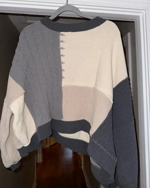 POL Patchwork Sweater